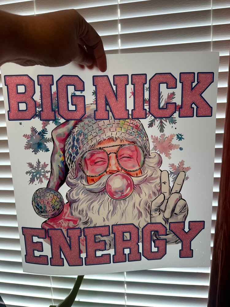 Big Nick Energy - Disco Santa - DTF Print ONLY
