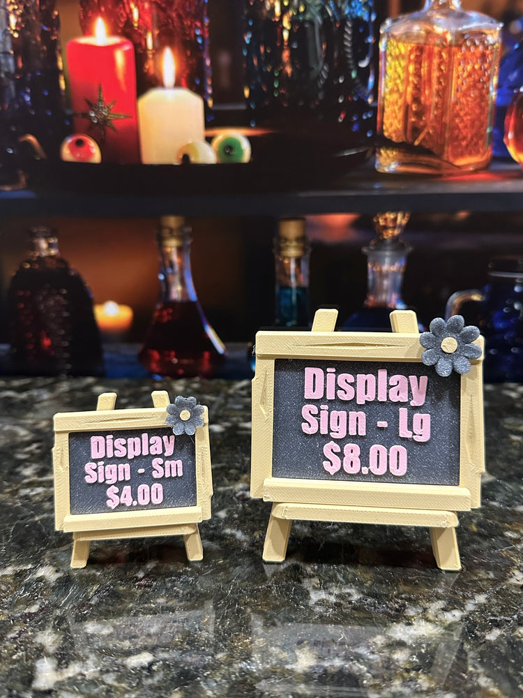 Chalkboard Display Sign - Small - 3D Printed
