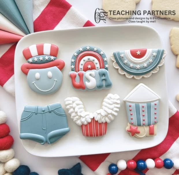 Retro 4th of July - Cookie Cutters -  3D Printed (6b's Creations) - Full Size (Copy)