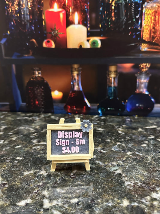 Chalkboard Display Sign - Small - 3D Printed