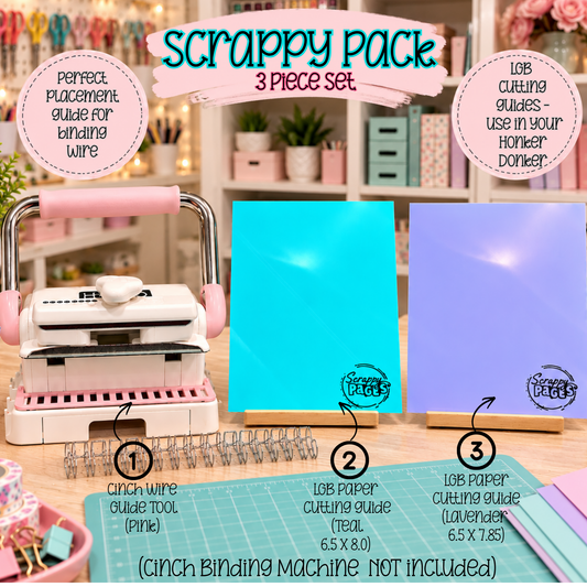 The Scrappy Pack - LGB Paper Cutting Guides & Cinch Binding Wire Guide - Exclusive Set