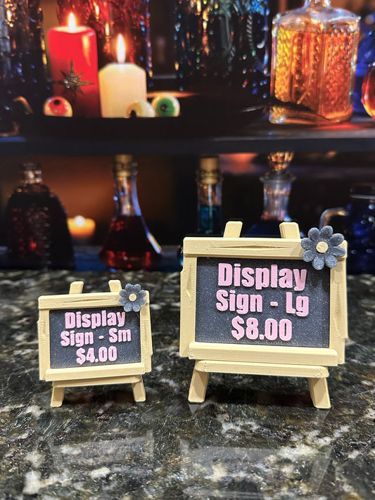 Chalkboard Display Sign - Large - 3D Printed