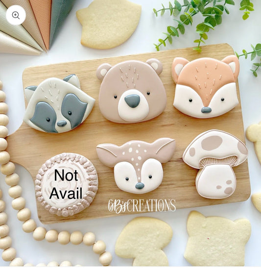 Woodland Animal Cookie Cutters -  3D Printed (6b's Creations) - Full Size