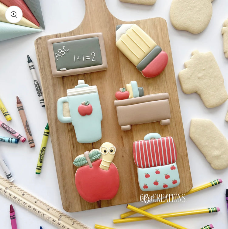 Back to School Cookie Cutters -  3D Printed (6b's Creations) - Full Size