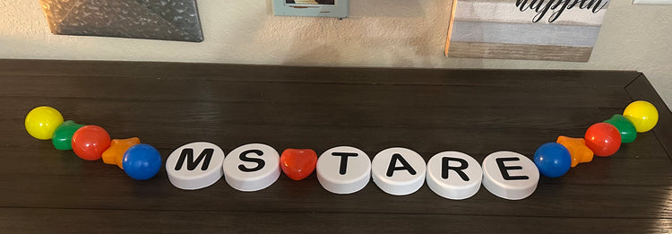 JUMBO Garland with 3D Printed Friendship Beads and Plastic Balls, Stars, & Hearts