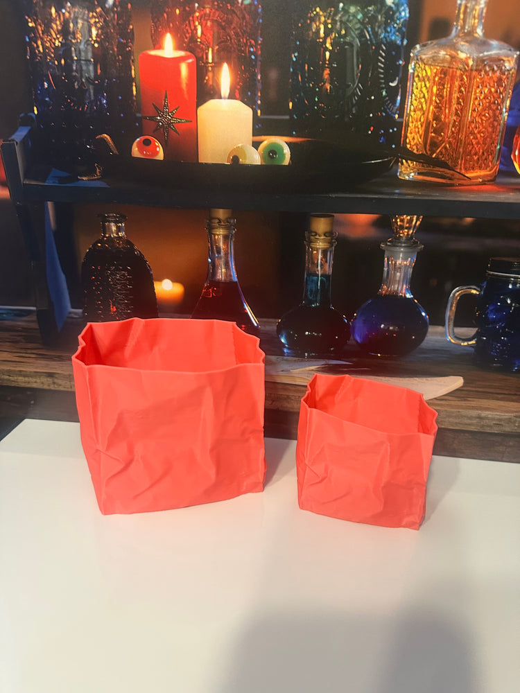 Crumpled Paper Bag - 3D Printed