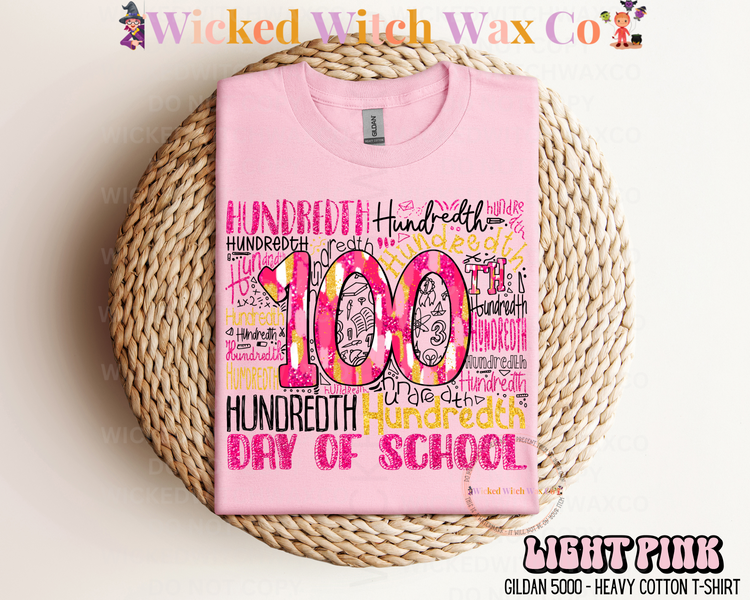 100 Days of School - Typography T-Shirt