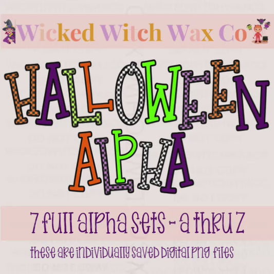 Halloween Hand Lettered Alpha Set - 7 Full Alpha